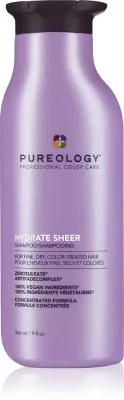 Pureology Hydrate Sheer - Легкий увлажняющий шампунь для чувствительных волос, 266 мл