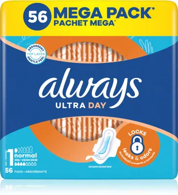Always Ultra Normal Size 1 - Прокладки с крылышками, 56 шт
