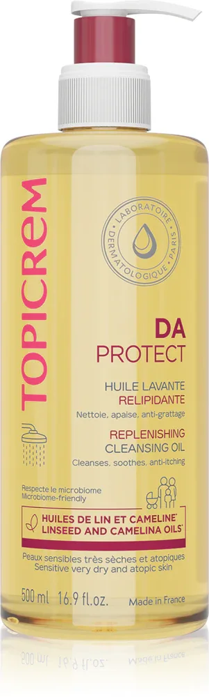 Topicrem DA Replenishing Cleansing Oil - Регенерирующее восстанавливающее масло, 500 мл