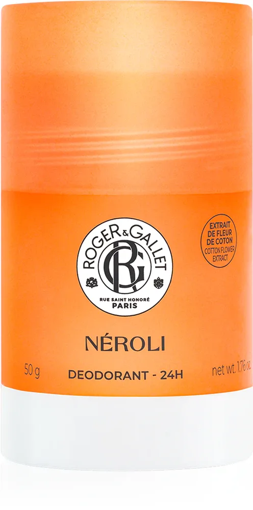Roger & Gallet Néroli - Дезодорант в стике без добавления соли алюминия, обеспечивающий 24-часовую защиту, 50 г