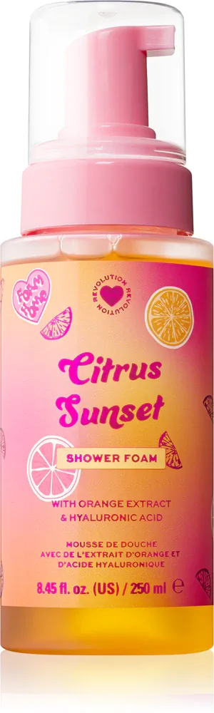 I Heart Revolution Citrus Sunset Shower Foam - Гель для душа, 250 мл