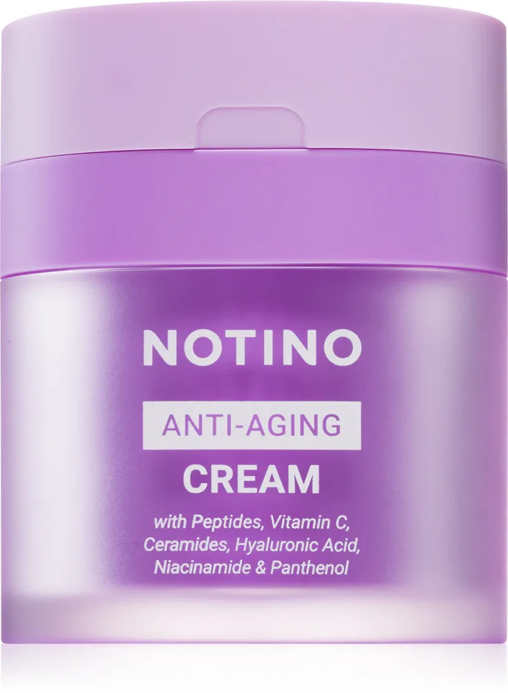 Notino Anti-Aging Cream with Peptides, Vitamin C, Ceramides, Hyaluronic Acid, Niacinamide & Panthenol - Крем для лица дневной и ночной против старения кожи, 50 мл