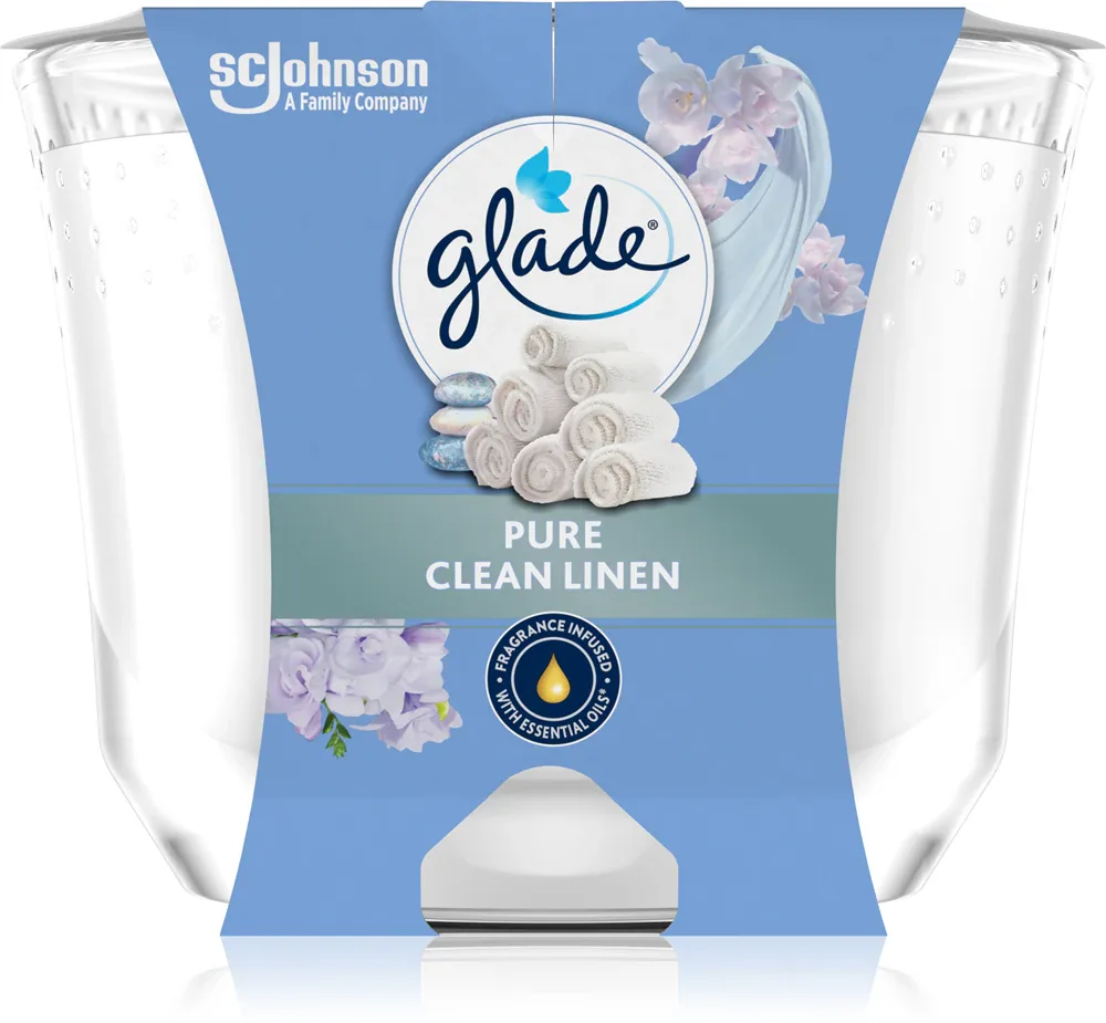 GLADE Pure Clean Linen - Ароматическая свеча, 204 г