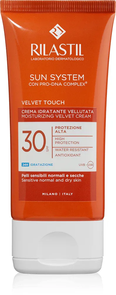 Rilastil Sun System Velvet Touch - Защитный крем для лица SPF 30, 50 мл
