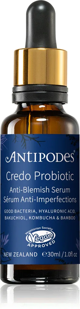 Antipodes Credo Probiotic Anti-Blemish Serum - Ревитализирующая сыворотка с пробиотиками, 30 мл