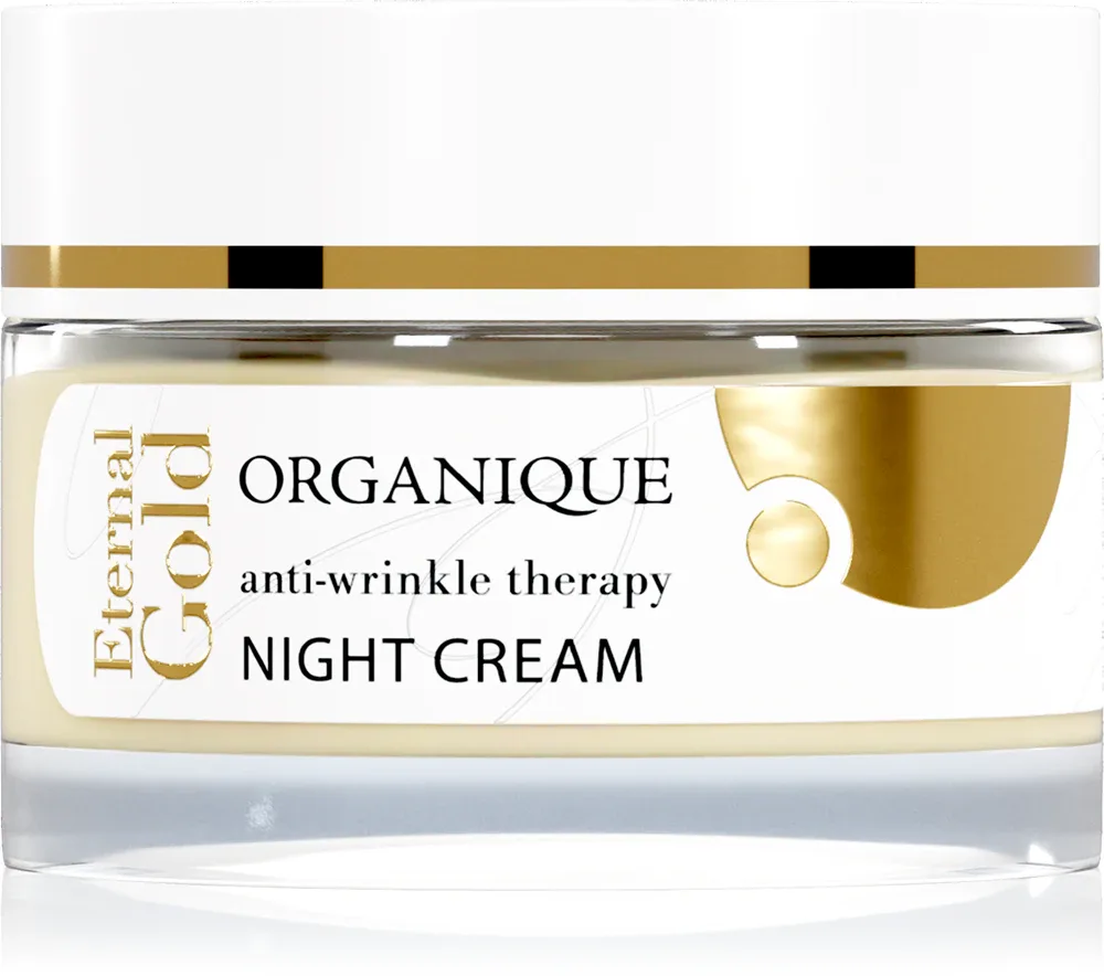 Organique Eternal Gold Anti-Wrinkle Therapy - Увлажняющий ночной антивозрастной крем, 50 мл