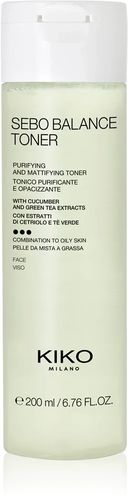 KIKO Milano Sebo Balance - Матирующий тоник для жирной и комбинированной кожи, 200 мл