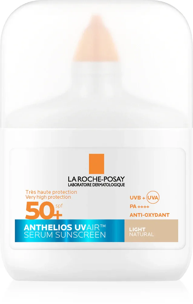 La Roche-Posay Anthelios UV Air Serum Sunscreen - Защитная сыворотка для всех типов кожи, 50 мл, оттенок SPF 50+ Light Natural