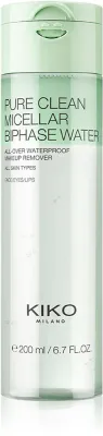 KIKO Milano Pure Clean Micellar Biphase Water - Двухфазный мицеллярный лосьон для лица и области вокруг глаз, 200 мл