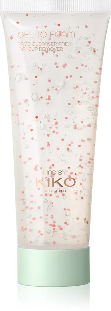 Очищающее средство для лица KIKO Milano Kind By Kiko Gel-To-Foam освежающее, подходит для чувствительной кожи, 75 мл