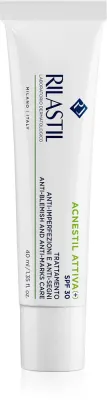Крем для лица Rilastil Acnestil Attiva (+) с SPF, для проблемной жирной кожи, 40 мл SPF 30