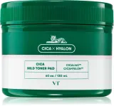 VT Cosmetics Cica Mild Toner Pad - Очищающие смягчающие пластыри для лица, 60 шт — фото 1