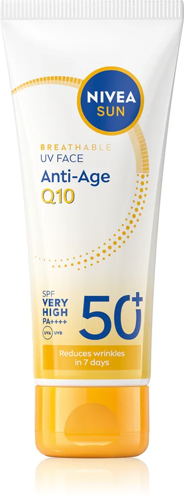 NIVEA SUN Anti-Age Q10 - Крем для загара лица с антивозрастным действием SPF 50+, 40 мл