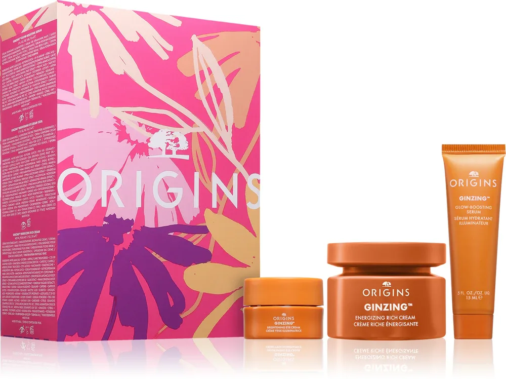 Набор Origins GinZing Mother's Day Glowing Essentials: сыворотка, крем для глаз и крем для лица, 1 шт