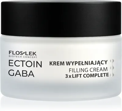 Крем для лица FlosLek Laboratorium Ectoin Gaba Filling Face Cream 3xLift Complete с эктоином и гиалуроновой кислотой, питательный, 50 мл