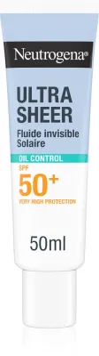 Солнцезащитный флюид для лица Neutrogena Ultra Sheer Oil Control SPF 50+, матирующий, 50 мл