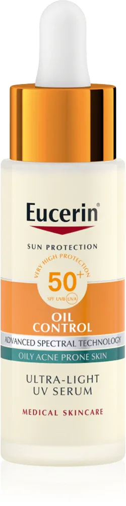 Сыворотка солнцезащитная для лица Eucerin Sun Protection Oil Control Ultra-Light UV Serum матирующая, SPF 50+, 30 мл