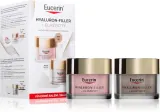 Набор для ухода за лицом Eucerin Hyaluron-Filler + Elasticity Rose дневной уход SPF 30 и ночной крем, 2 × 50 мл — фото 1