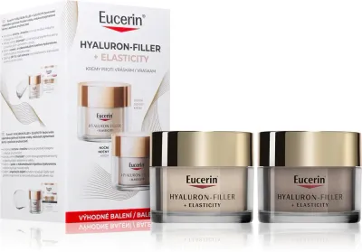 Набор для ухода за лицом Eucerin Hyaluron-Filler + Elasticity дневной крем SPF 15 и ночной крем, 2 × 50 мл