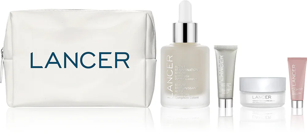 Набор для ухода за лицом LANCER ACTIVE REJUVENATION Set сыворотка, кремы и косметичка, 1 шт
