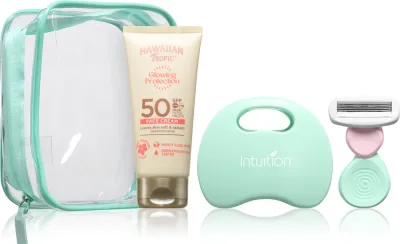 Набор косметики Hawaiian Tropic x Wilkinson Sword Essential Giftset с кремом SPF 50 и бритвой, дорожный, 2 шт