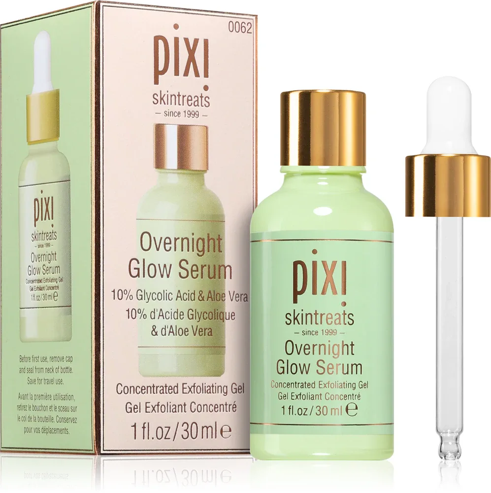 Сыворотка для лица Pixi Overnight Glow Serum ночная, с гликолевой кислотой, 30 мл