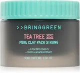 Маска для лица BRINGGREEN Tea Tree Cica Pore Clay Pack Strong глиняная, очищающая поры, 100 г — фото 1