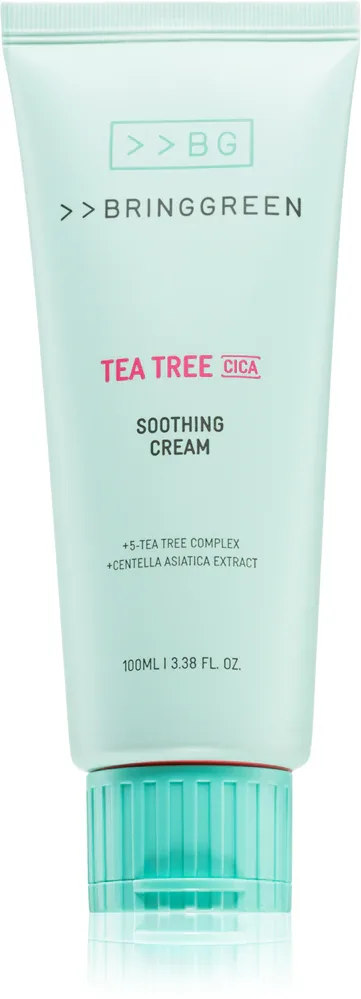 Крем для лица BRINGGREEN Tea Tree Cica Soothing Cream Plus смягчающий, с маслом чайного дерева, 100 мл