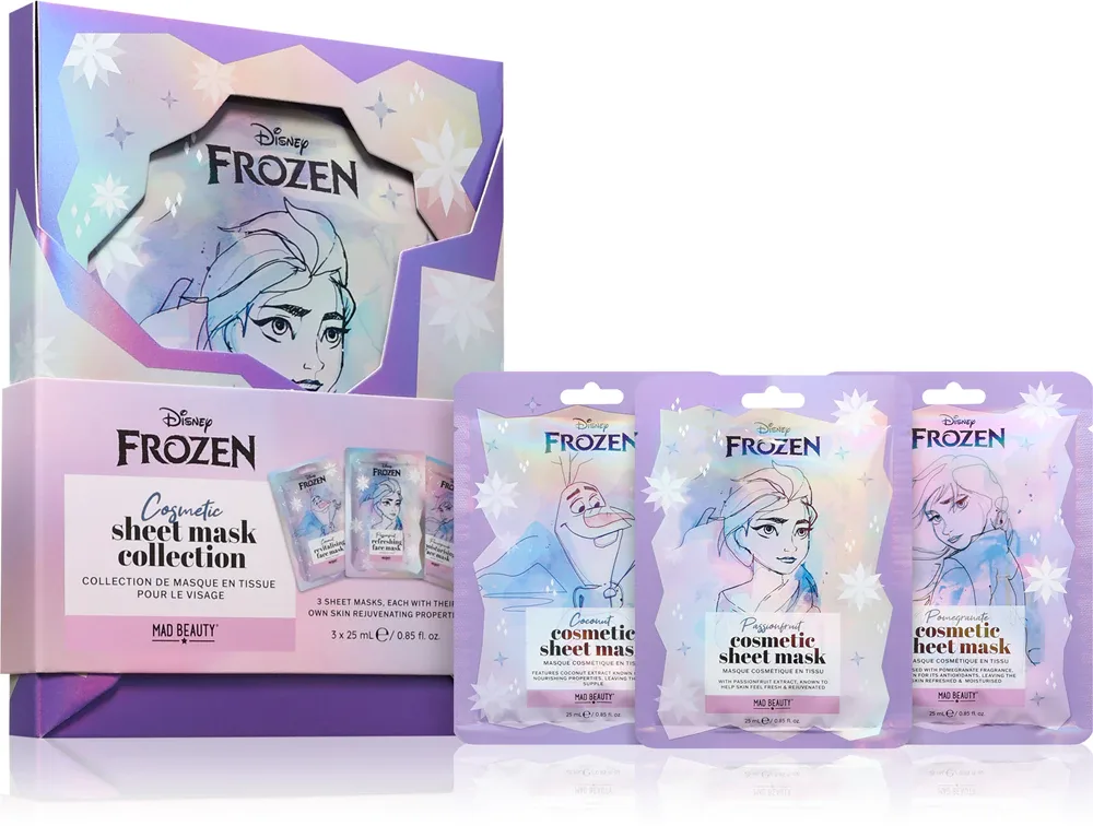 Набор тканевых масок для лица Mad Beauty Frozen увлажняющих, по 25 мл