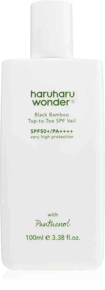 Средство солнцезащитное для лица и тела Haruharu Wonder Black Bamboo Top-to-Toe SPF Veil с ниацинамидом, 100 мл SPF 50+