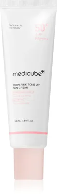 Солнцезащитный крем для лица medicube PDRN Pink Tone Up Sun Cream с минеральными фильтрами, 50 мл
