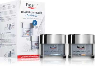 Набор для ухода за лицом Eucerin Hyaluron-Filler + 3x Effect дневной крем SPF 30 и ночной крем, 2 × 50 мл