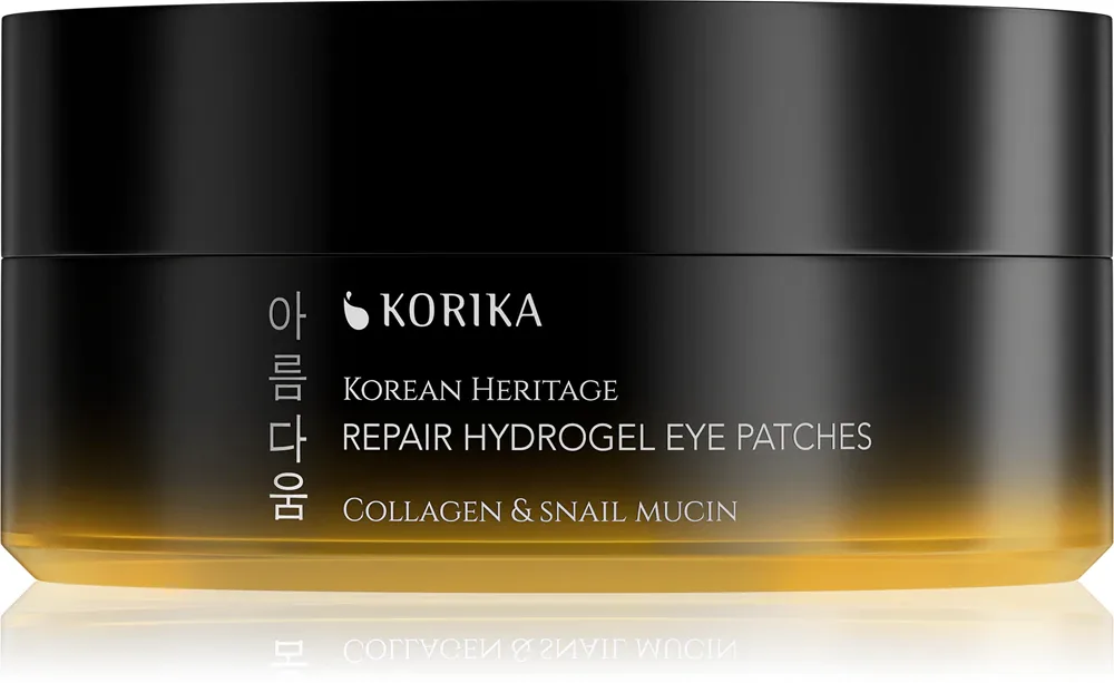 Патчи для глаз гидрогелевые KORIKA Korean Heritage Collagen Snail Mucin Repair Hydrogel Eye Patches с коллагеном и экстрактом улитки, 60 шт