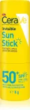 Стик солнцезащитный CeraVe Invisible Sun Stick SPF 50+ для лица и губ, для чувствительной кожи, 8 г — фото 1