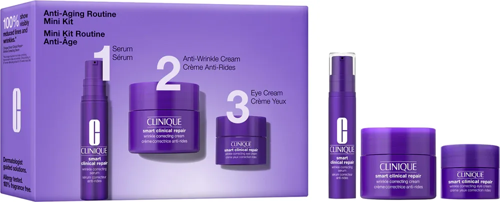 Набор косметики для лица Clinique Mini Kit Anti-aging Routine, для зрелой кожи, подарочный