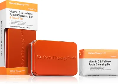 Мыло для умывания Carbon Theory SupaVIT-C Facial Cleansing Bar очищающее, с витамином C, 80 г