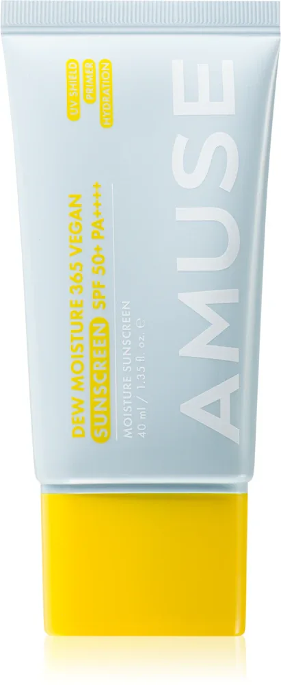 Флюид солнцезащитный AMUSE Dew Moisture 365 Vegan Sunscreen увлажняющий, для лица, 40 мл