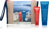 Набор для ухода за лицом Apivita Bee Sun Safe Anti-spot Anti-age Tinted Sun Protection солнцезащитный, с косметичкой — фото 1