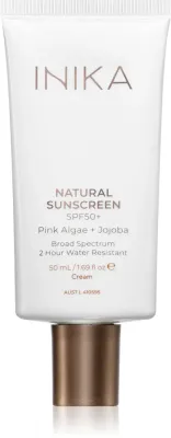 Солнцезащитный крем для лица INIKA Organic Natural Sunscreen SPF 50+ увлажняющий, высокой степени защиты, 50 мл