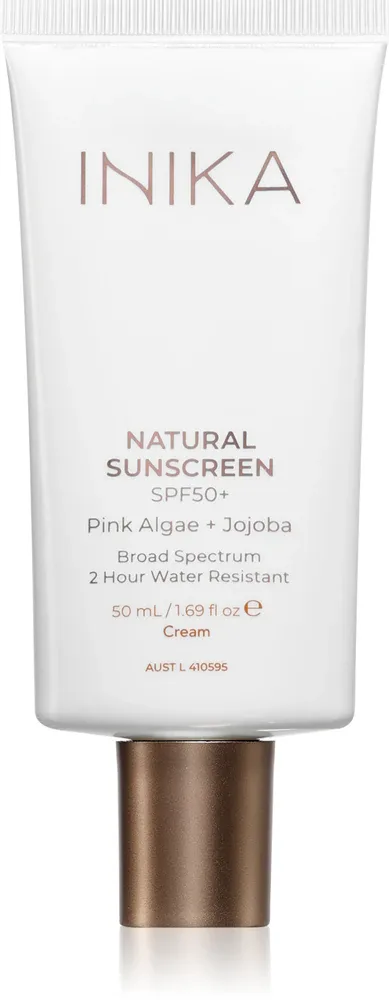 Солнцезащитный крем для лица INIKA Organic Natural Sunscreen SPF 50+ увлажняющий, высокой степени защиты, 50 мл