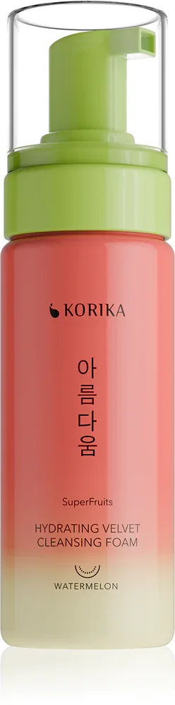 Пенка для умывания KORIKA SuperFruits Hydrating Velvet Cleansing Foam увлажняющая, с экстрактом арбуза, 150 мл