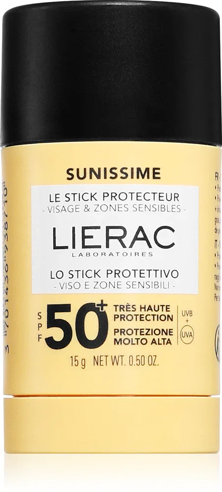 Солнцезащитный стик для лица Lierac Sunissime The Protective Sun Stick SPF 50+ очень высокая защита, 15 мл SPF 50+