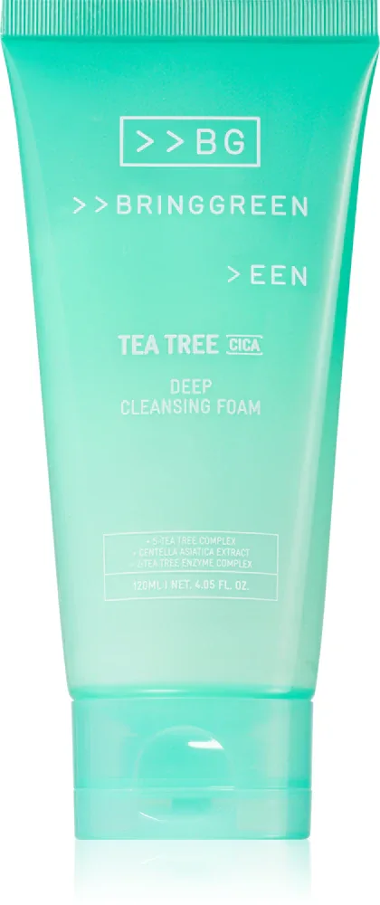 Пенка для умывания BRINGGREEN Tea Tree Cica Deep Cleansing Foam очищающая, с салициловой кислотой, 120 мл
