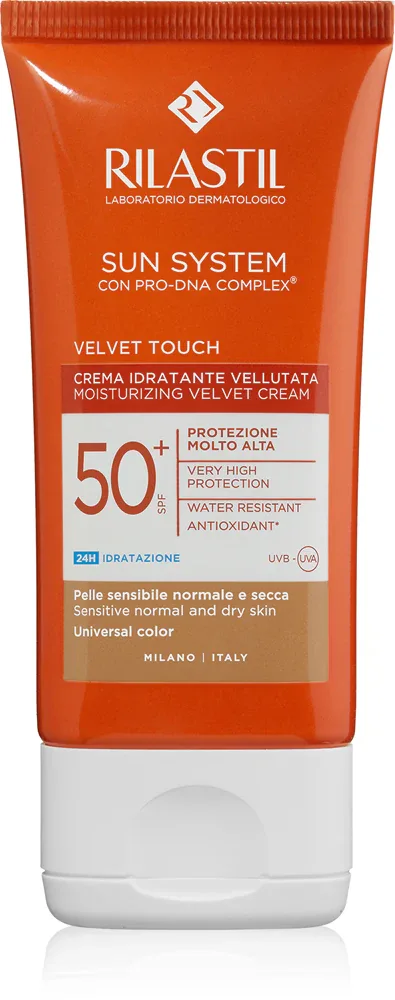 Солнцезащитный тонирующий крем для лица Rilastil Sun System Velvet Touch, 50 мл