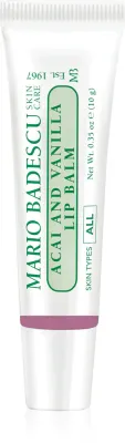 Бальзам для губ Mario Badescu Acai and Vanilla Lip Balm увлажняющий, с маслом ши, 10 г