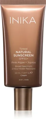 Солнцезащитный крем для лица INIKA Organic Tinted Natural Sunscreen тонирующий, высокой степени защиты, 50 мл