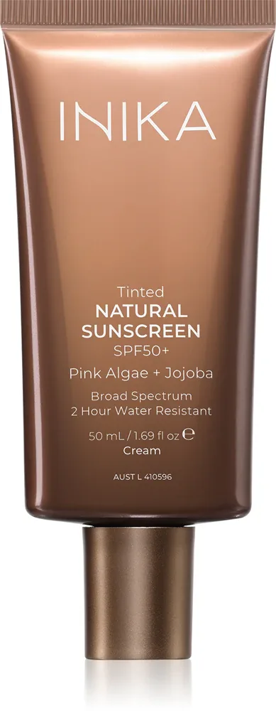 Солнцезащитный крем для лица INIKA Organic Tinted Natural Sunscreen тонирующий, высокой степени защиты, 50 мл