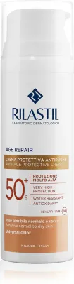 Солнцезащитный тонирующий крем для лица Rilastil Age Repair SPF 50+, 50 мл