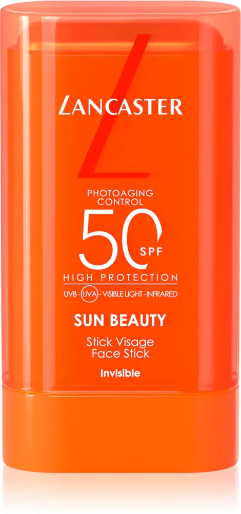 Солнцезащитный стик для лица Lancaster Sun Beauty Face Stick водостойкий, с маслом жожоба, 19 г SPF 50
