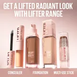 MAYBELLINE NEW YORK Lifter Plump & Glow - Тональное средство Maybelline Lifter Plump Glow флюид, среднее покрытие, 30 мл, 30 мл, оттенок 118 — фото 8